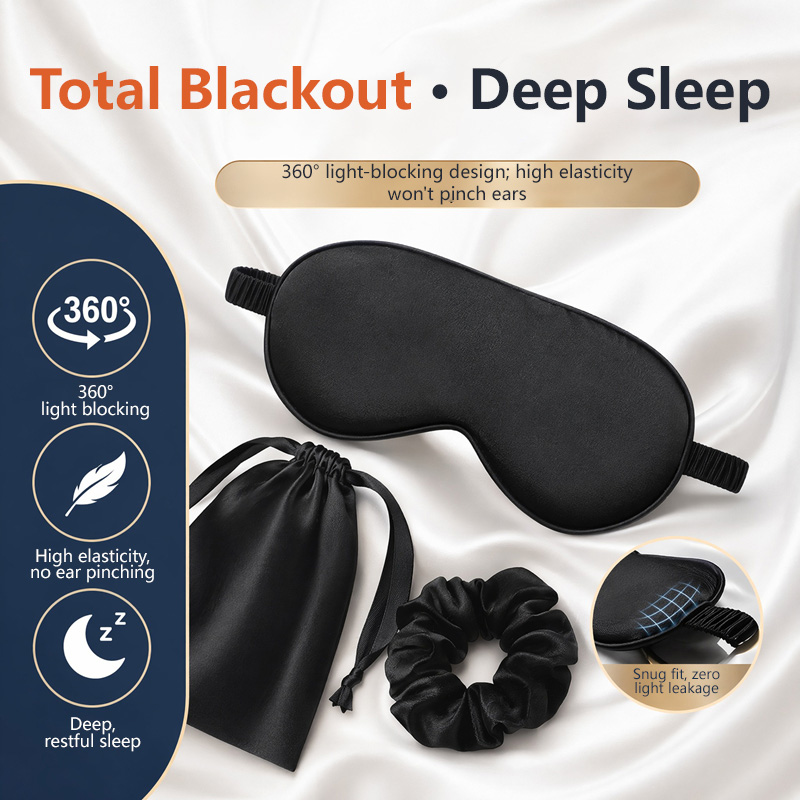 Travel Accessories - Silk Eye Mask 3Pcs Set Light