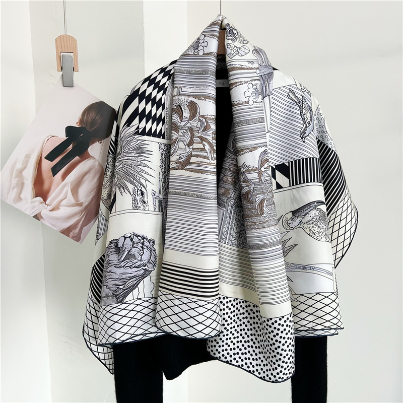 Travel Accessories Brand - Large Silk Scarfs Brands Designer Hand-rolled