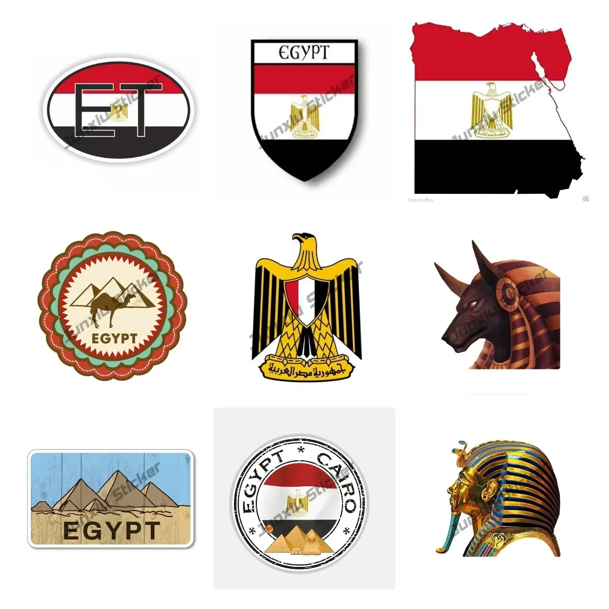 Egypt Flag Decal Sticker Egypt - Travel Accessories Egypt recension och pris