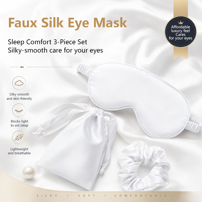 Silk Eye Mask 3Pcs Set Light B - Travel Accessories recension och pris