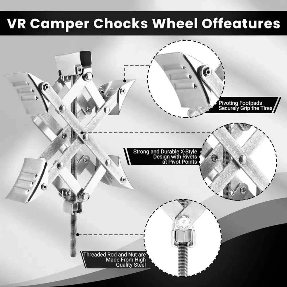 X-Shaped RV Wheel Chock Fit 3. - Travel Accessories recension och pris