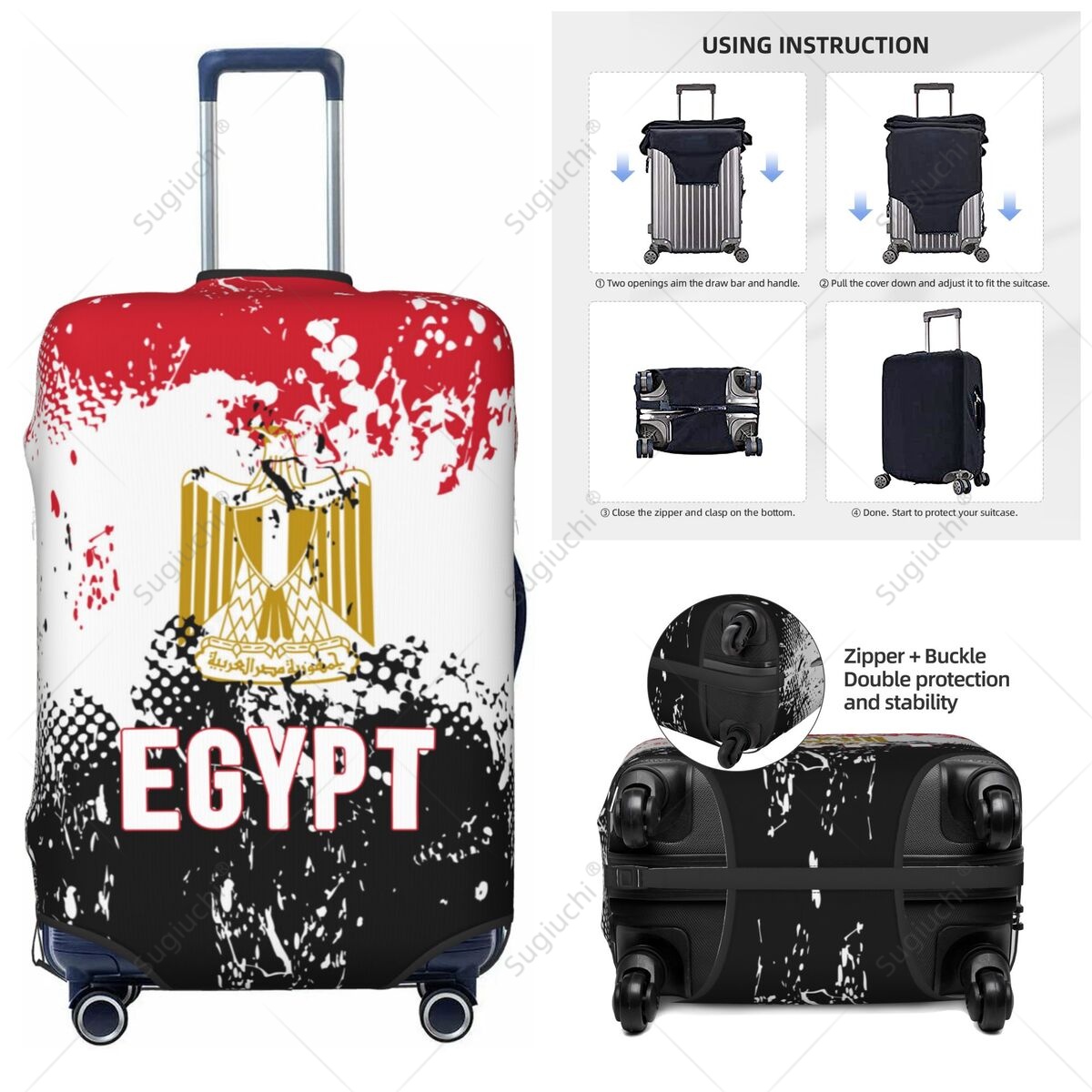 Egypt Flag Luggage Cover Suitc - Travel Accessories Egypt recension och pris